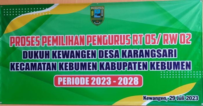 Pemilihan Pengurus Lingkungan RT 005 Dusun Kewangen Pemilih Menapatkan Doorprize Menarik  01