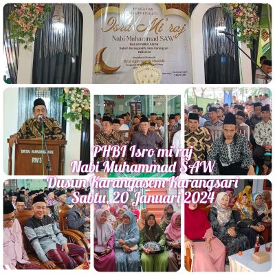 Peringatan Isro Mi'roj Masjid Darul Faizin Dusun Karangasem Desa karangsari
