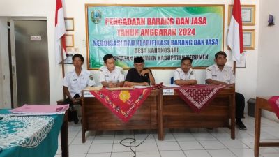 PENGADAAN BARANG DAN JASA TA 2024 Negosiasi Dan Klarifikasi Barang dan Jasa Desa Karangsari Kecamatan Kebumen